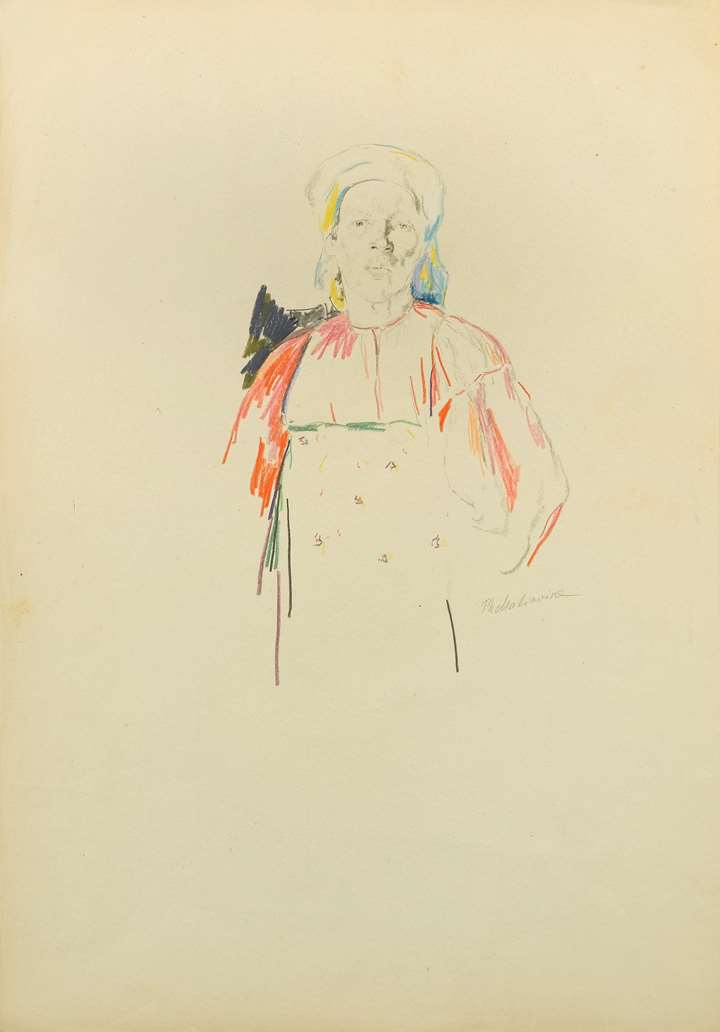 Head and Torso of a Woman in Russian Dress